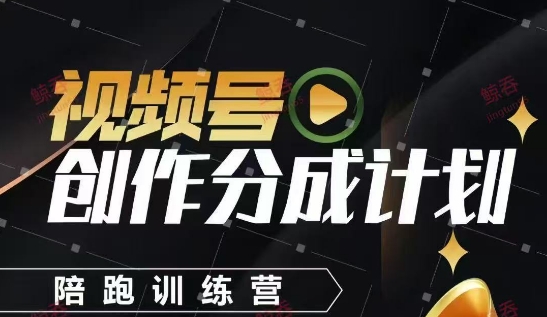 视频号创作分成计划陪跑训练营,手把手教会你如何制作视频,细水长流型项目-卡益网激活码商城